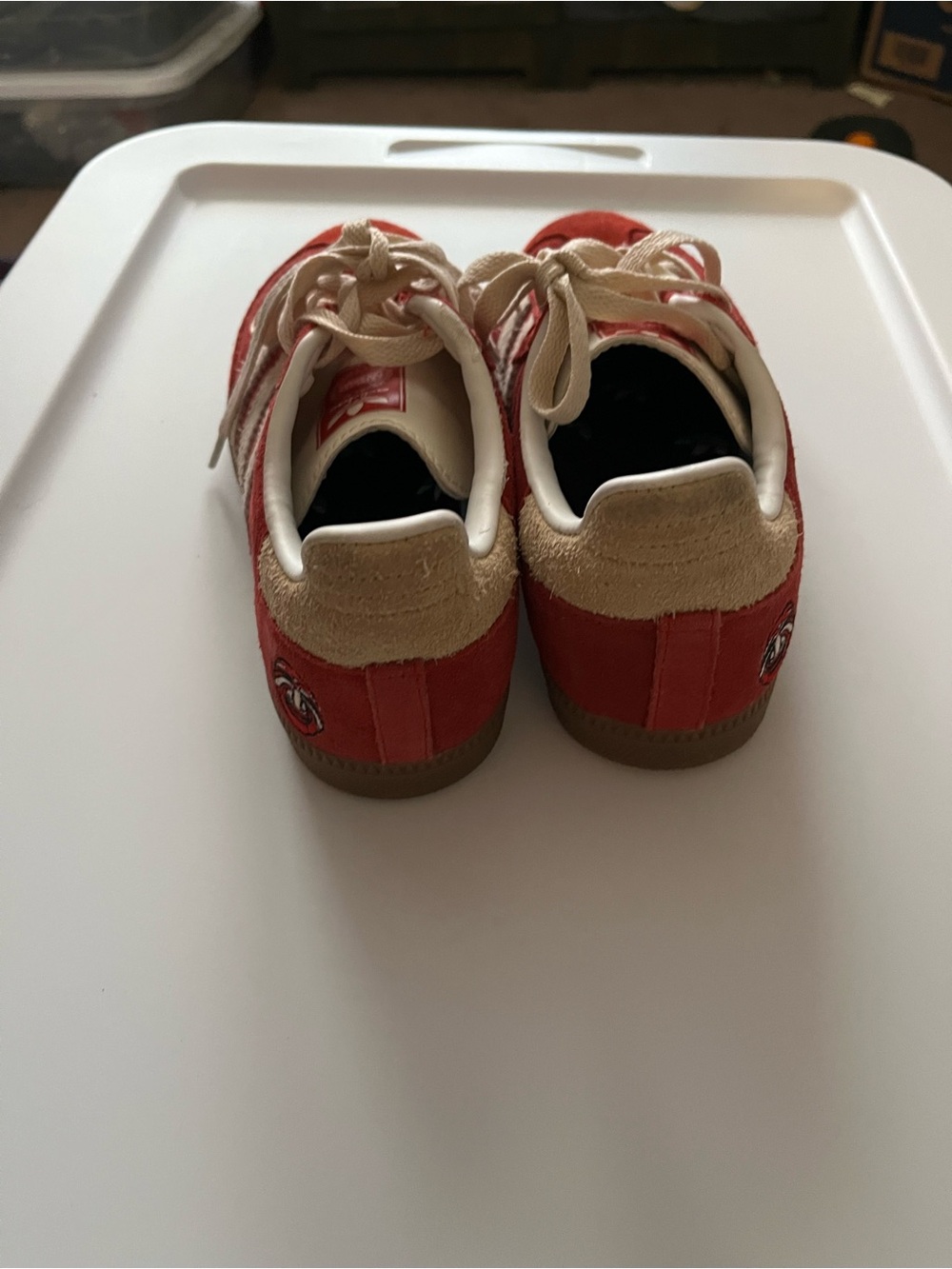 Adidas Samba OG ‘Talchum Pack’- Suede Sneaker - Red/White - Picture 6 of 12
